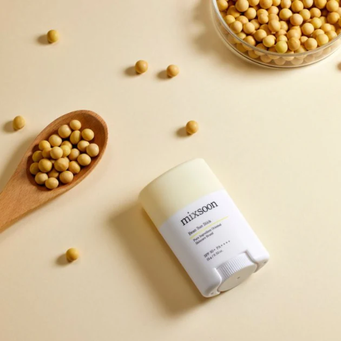 Mixsoon Bean Sun Stick (SPF50) Lightweight Matte Sun Protection with Fermented Plant Extracts - 15g