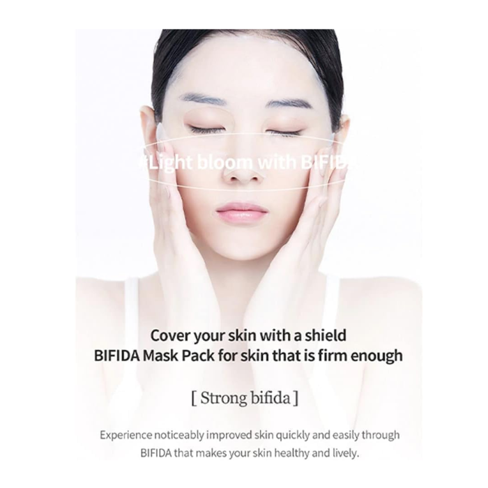 Mixsoon Bifida Mask Pack 25g, Probiotic Sheet with Lactobacillus for Hydration and Skin Balance, 5 pcs