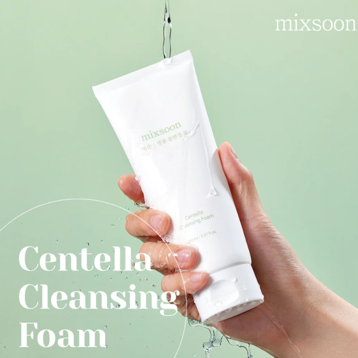Mixsoon Centella Cleansing Foam, Low pH Gentle Cleanser with Salicylic Acid for Sensitive Skin, 150ml