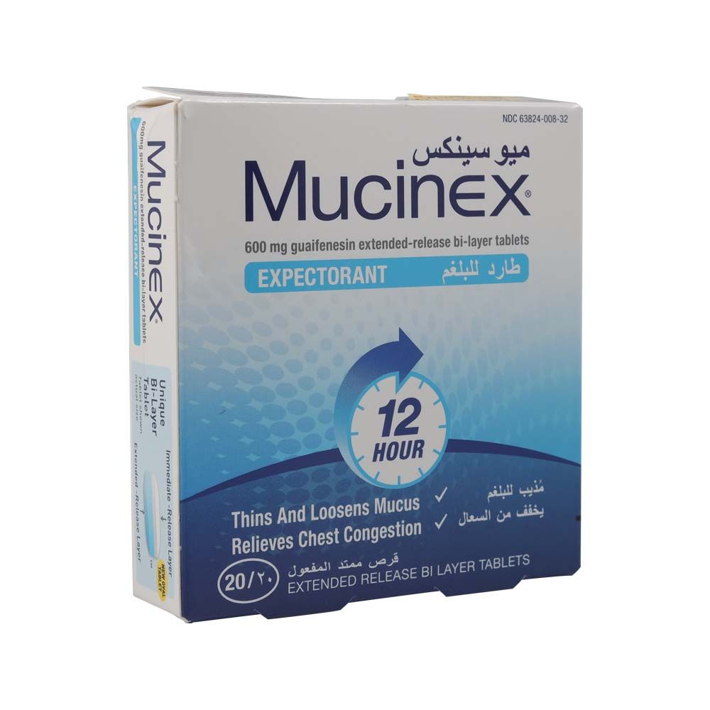 Mucinex 600mg Extended Release Tablet 20s