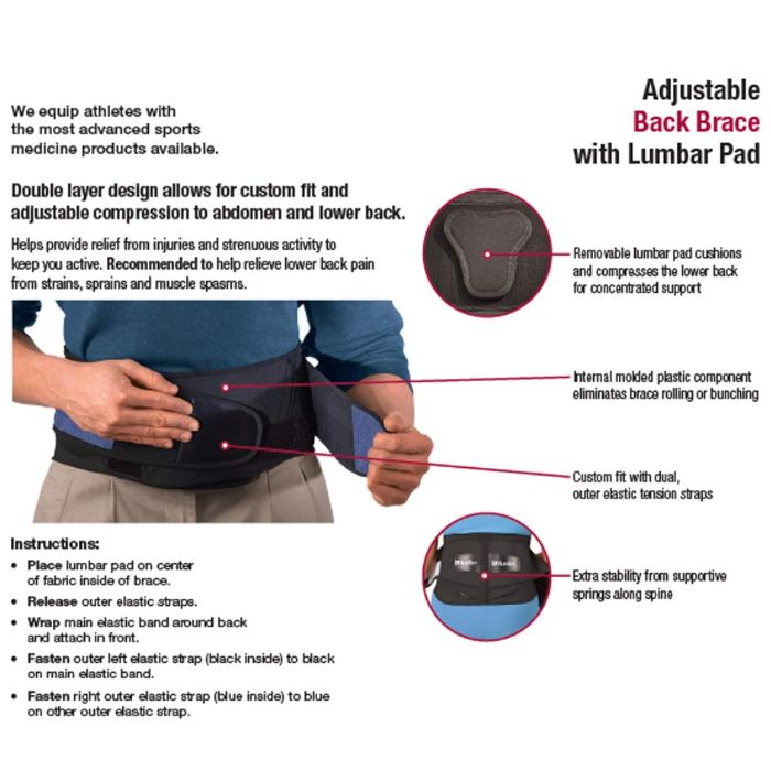 Mueller Adjustable Lumbar Back Brace One Size: 25501