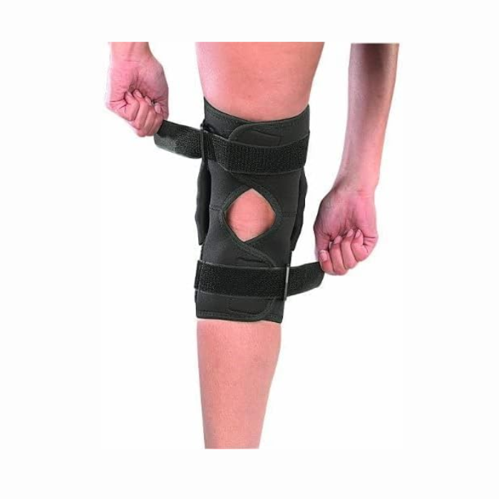 Mueller Hinged Wrap Around Knee Brace Black -Large