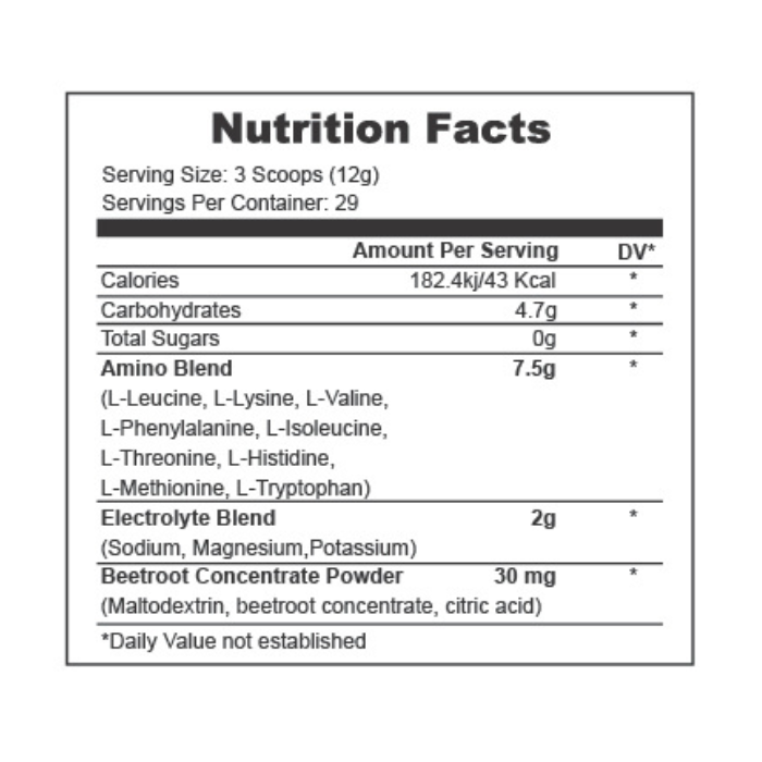 Muscle Core EAA + Hydration Watermelon Strawberry, Essential Aminos, Recovery and Endurance, 350g