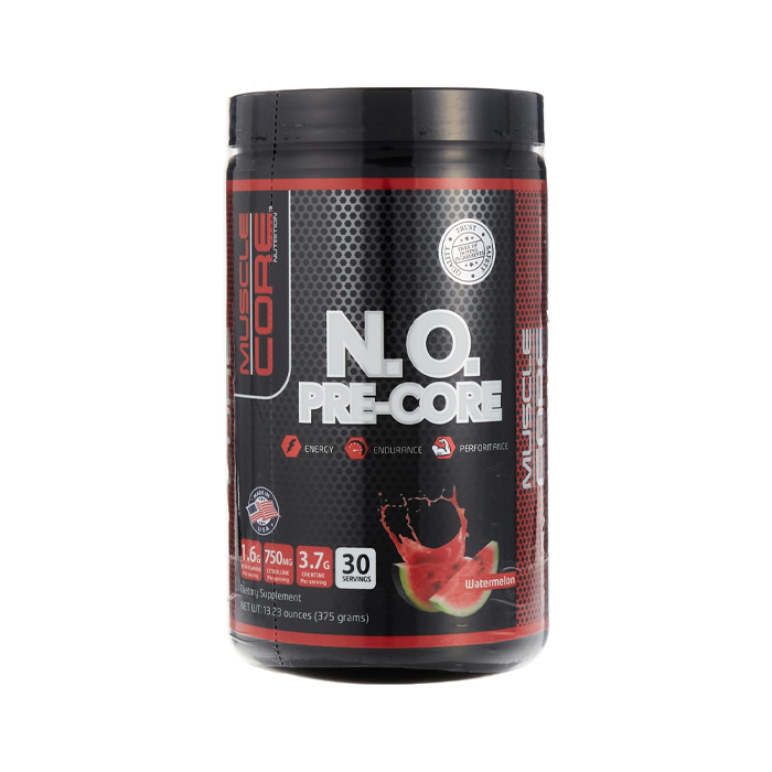 Muscle Core N.O. Pre-Core, Nitric Oxide Pump, Energy and Focus Pre-Workout Formula, 30 Servings