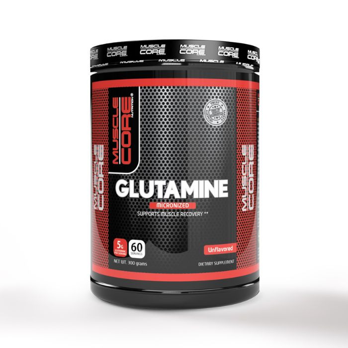 Muscle Core Nutrition Micronized L-Glutamine Powder, Unflavored Recovery Support, 60 Servings