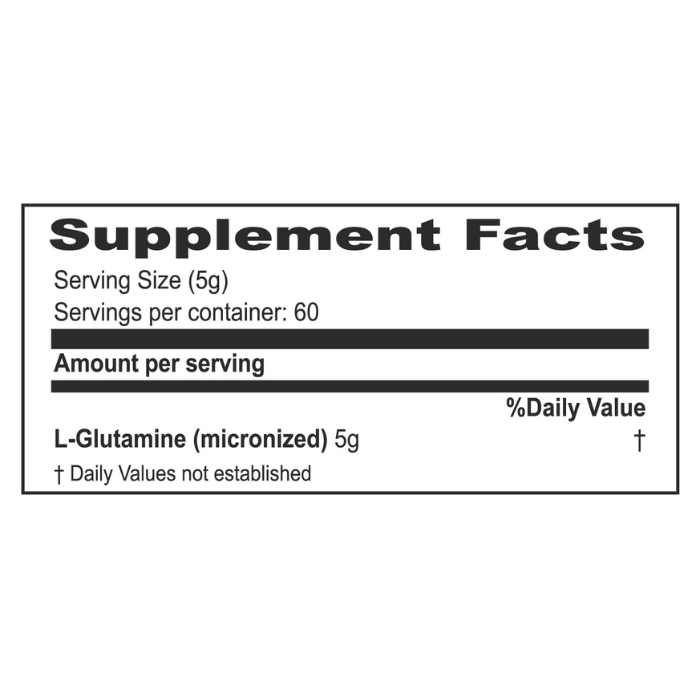 Muscle Core Nutrition Micronized L-Glutamine Powder, Unflavored Recovery Support, 60 Servings