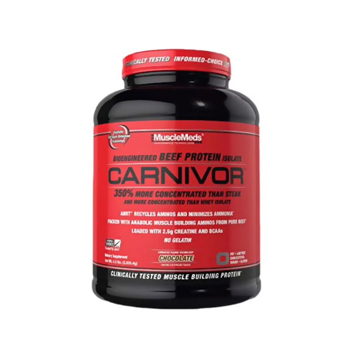 Muscle Meds Carnivor Mass - Hydrolyzed Beef Protein Isolate Gainer with High Carbs - Chocolate Fudge – 5.83 lbs