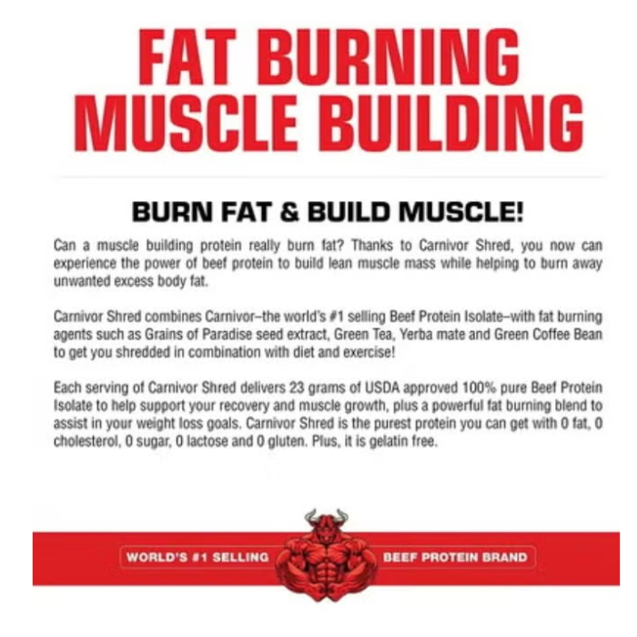 MuscleMeds Carnivor Shred Powder Chocolate 4LB