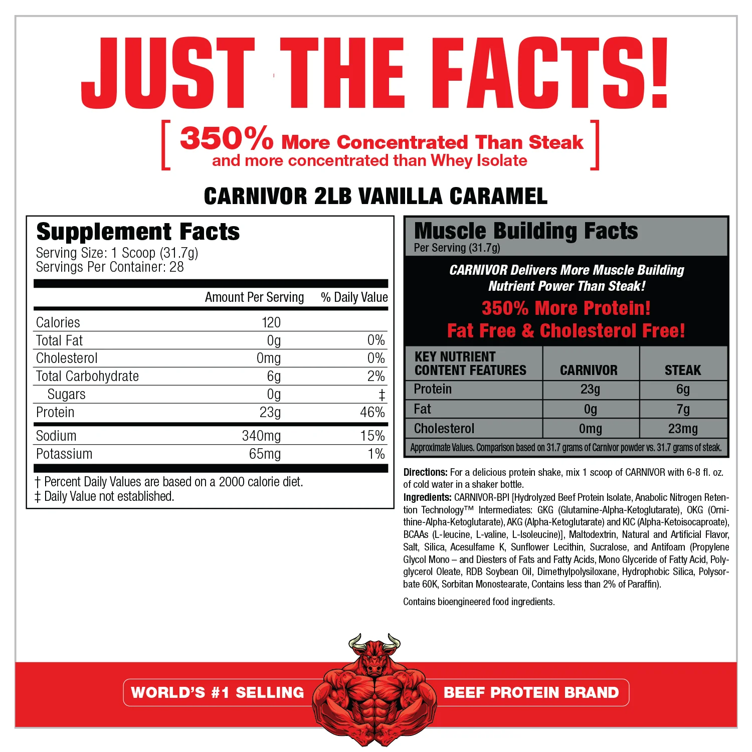 MuscleMeds Carnivor Powder Vanilla Caramel 2LB