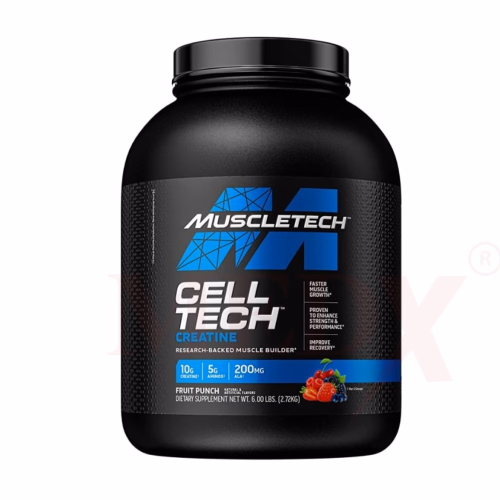 Muscle Tech Cell Tech Creatine Monohydrate & Carbohydrate Fruit Punch, Post-Workout Formula, 5.8lb