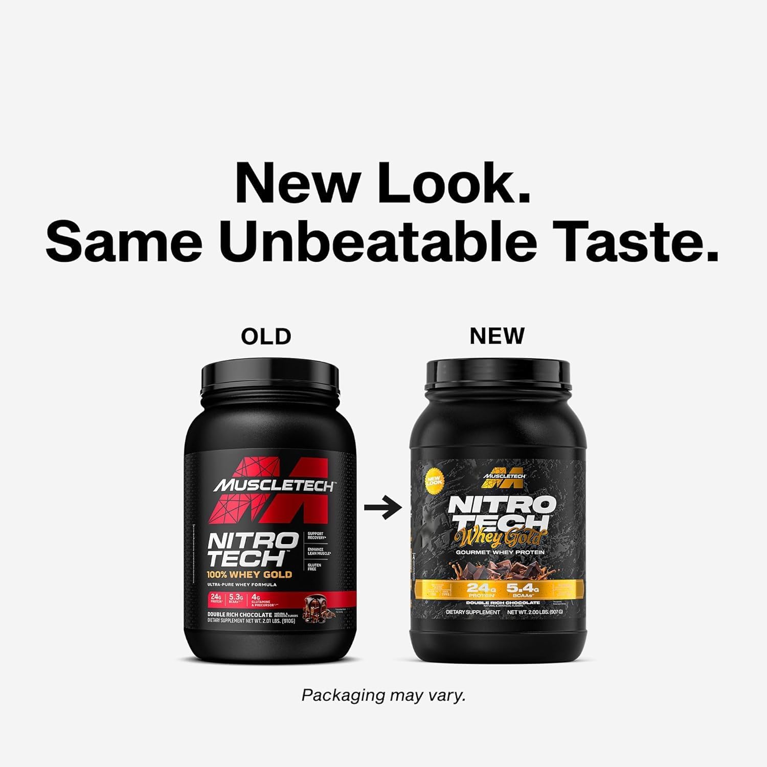 Muscle Tech Nitro Tech Whey Gold Protein Powder Double Rich Chocolate Isolate Blend, 2lb