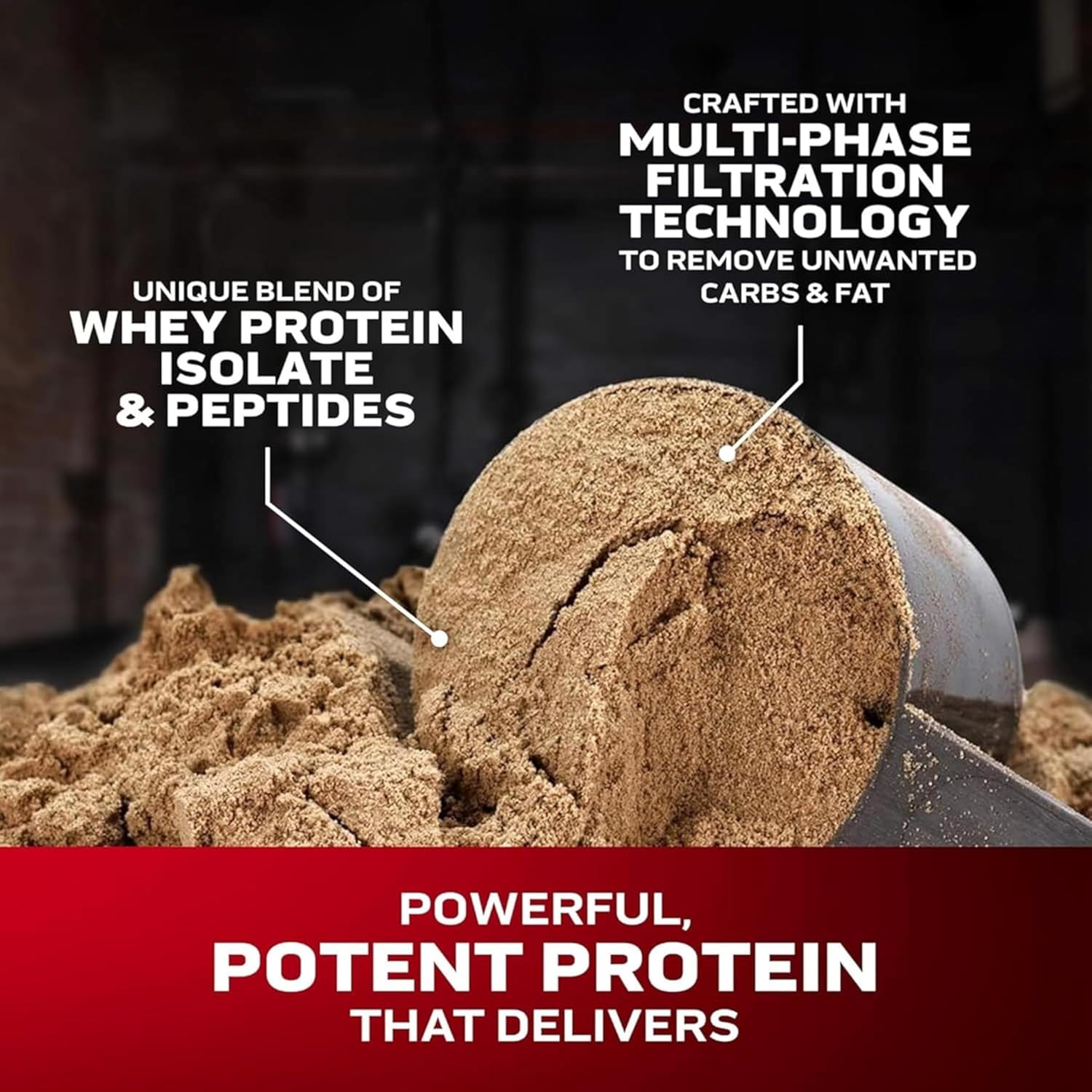 Muscle Tech Nitro Tech Whey Gold Protein Powder Cookies & Cream, Isolate Peptides Blend, 5lb