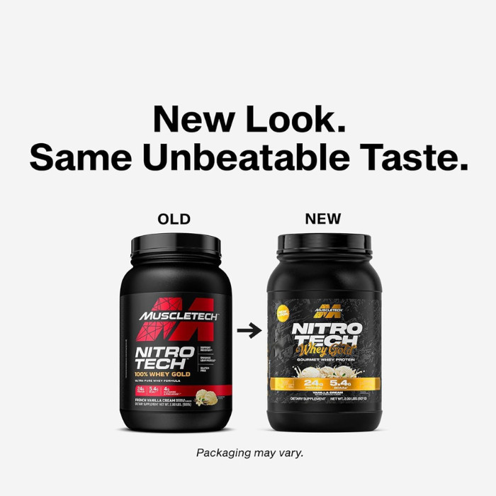 Muscle Tech Nitro Tech Performance Series 100% Whey Gold Bonus French Vanilla Cream 2lb