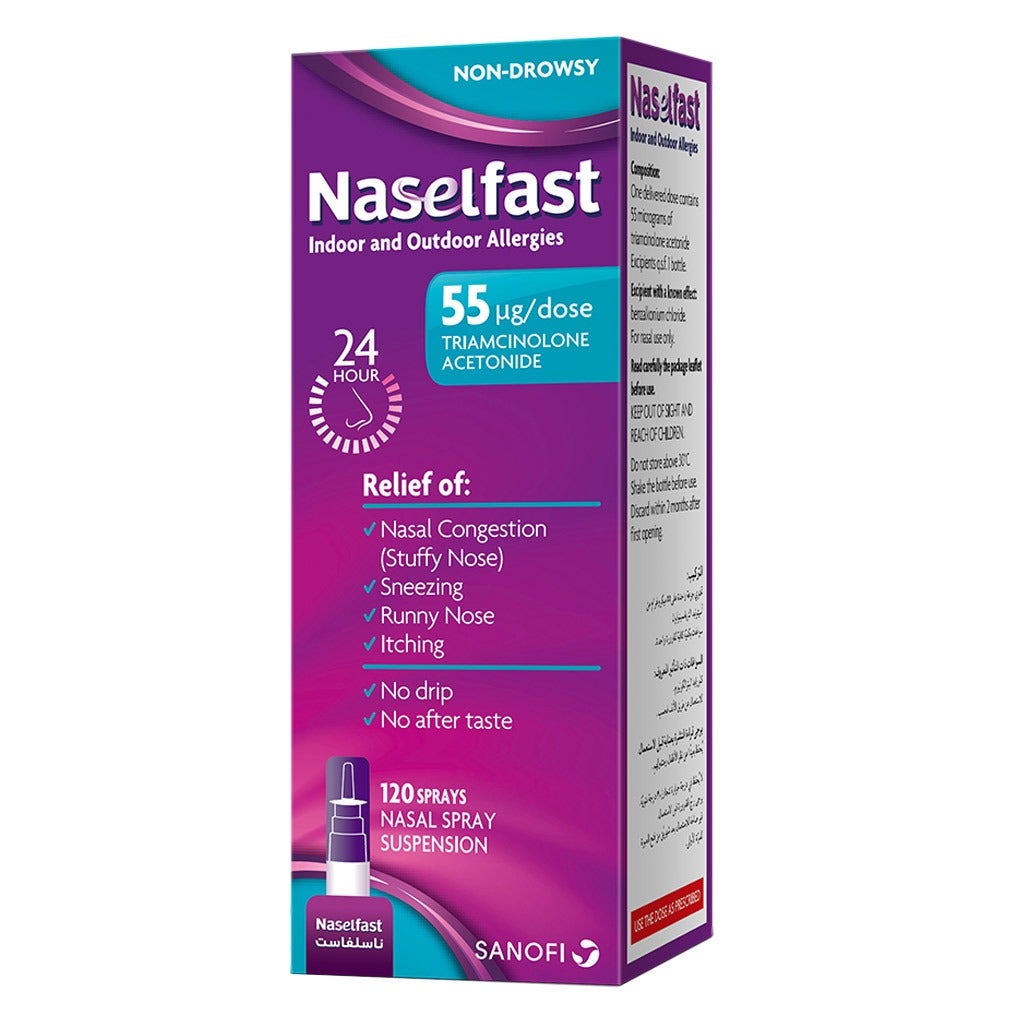 Naselfast 55 Mcg/Dose Suspension For Nasal Spray 120 Dose