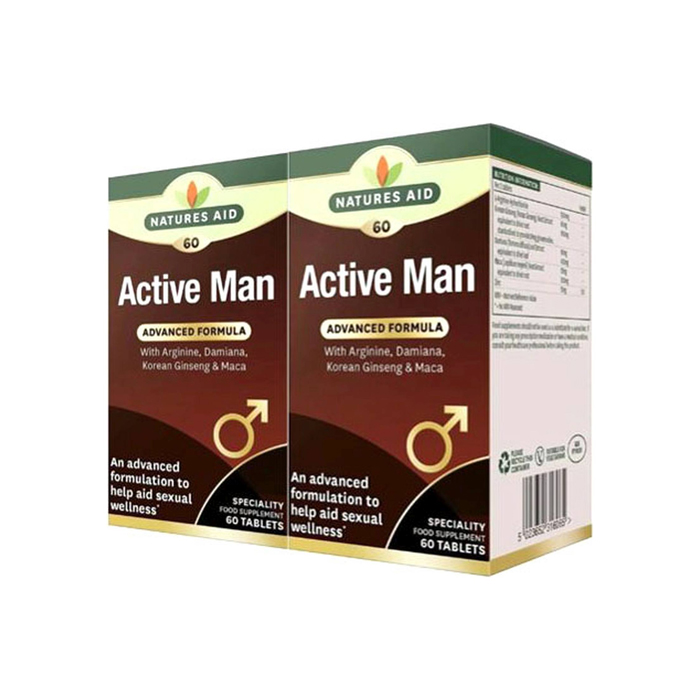 Natures Aid Active Man 60 Tablets Twin Pack