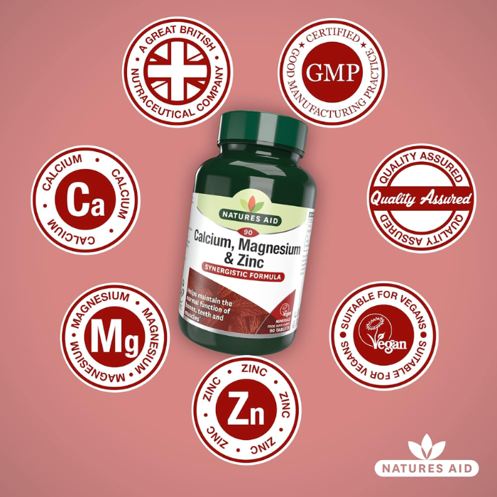 Natures Aid Calcium Magnesium & Zinc Tablets 90's