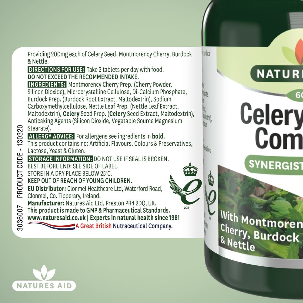Natures Aid Celery Seed Complex 60 Tablets