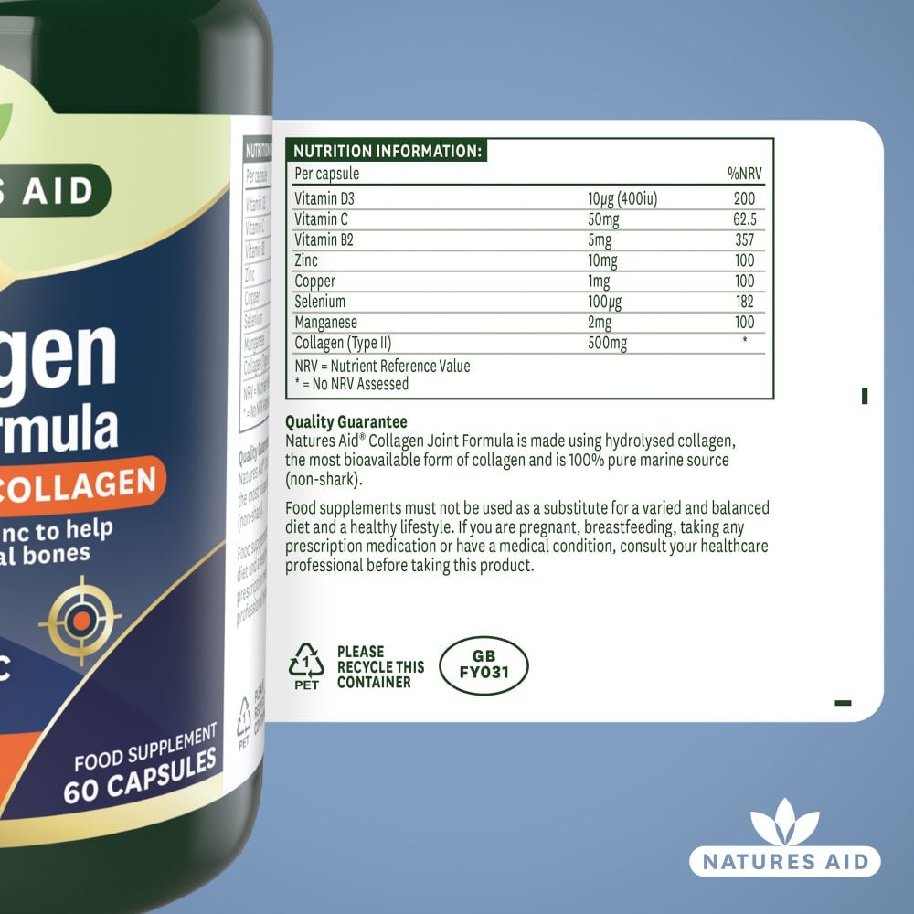 Natures Aid Collagen Joint Formula  60's Capsules