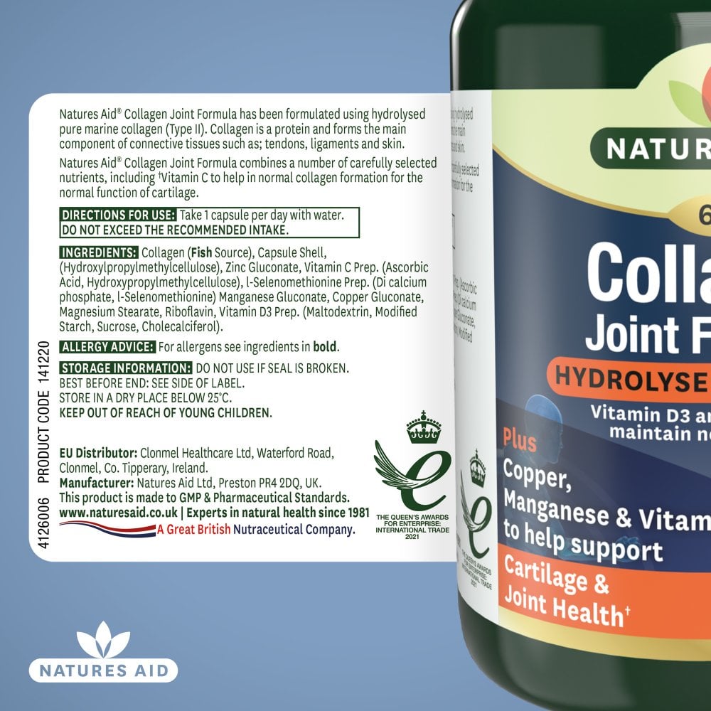 Natures Aid Collagen Joint Formula  60's Capsules