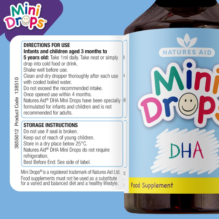 Natures Aid DHA Drops For Infants & Children 50ml