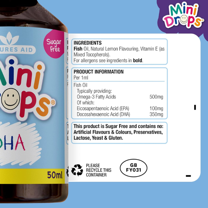 Natures Aid DHA Drops For Infants & Children 50ml