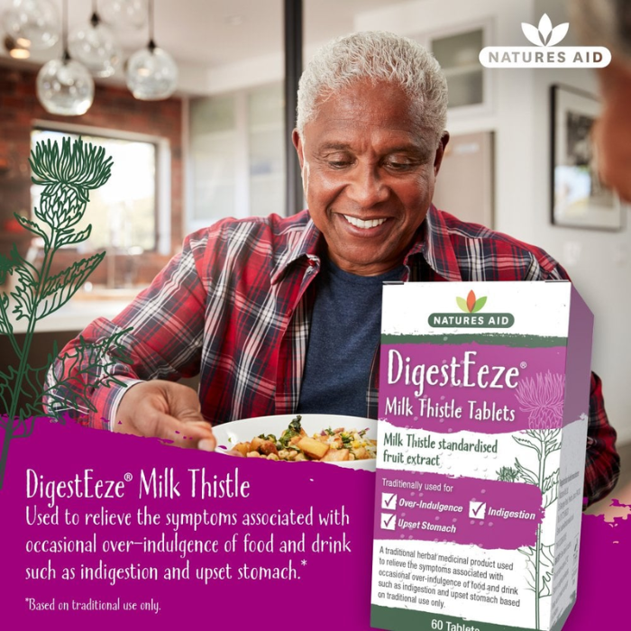 Natures Aid Digesteeze Milk Thistle 60 Tablets