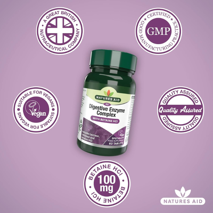 Natures Aid Digestive Enzyme Complex 60 Tablets