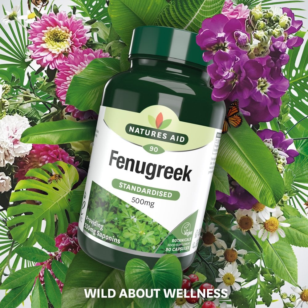 Natures Aid Fenugreek 500 mg 90 Capsules