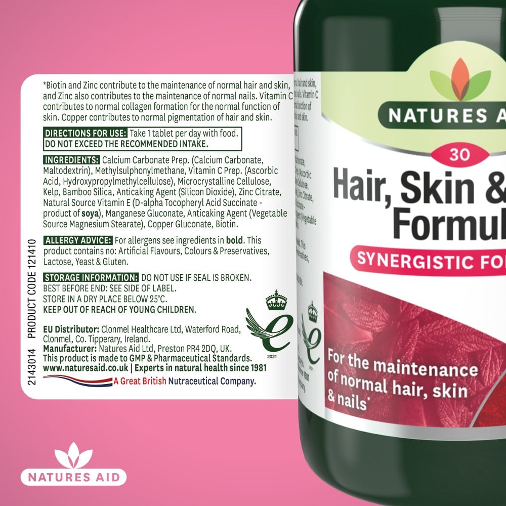 Natures Aid Hair Skin And Nails 90's Tablets