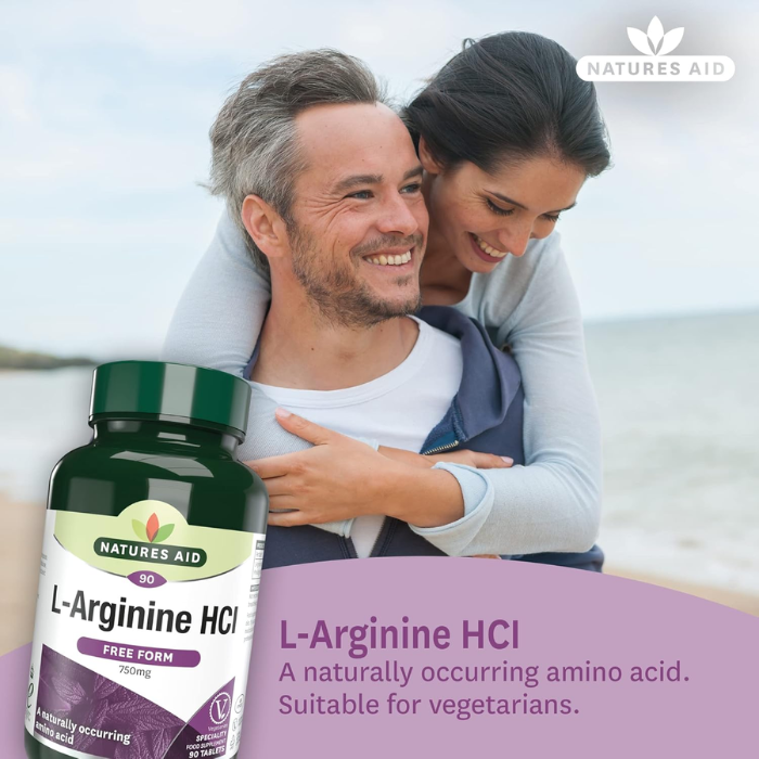 Natures Aid L-Arginine 750mg 90 Tablets