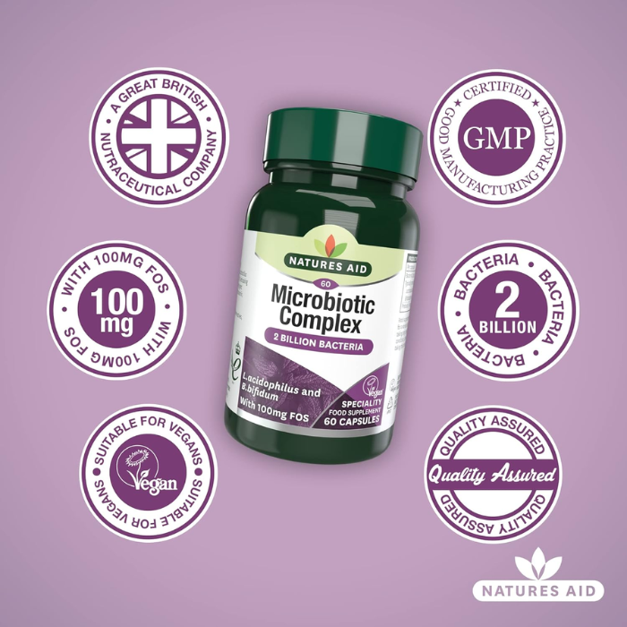 Natures Aid Probiotic Complex (With Bifidus and Fos) 60's Vegetable capsules