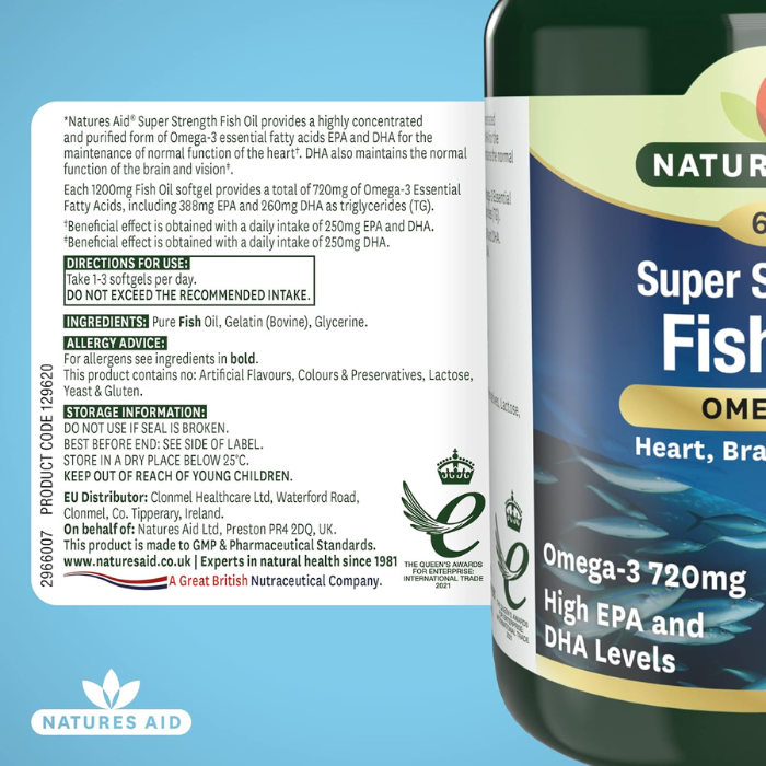 Natures Aid Super Strength Omega 3 60's Softgel