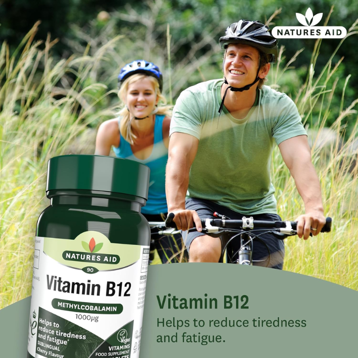 Natures Aid Vitamin B12 Sublingual 1000mcg 90 Tablets