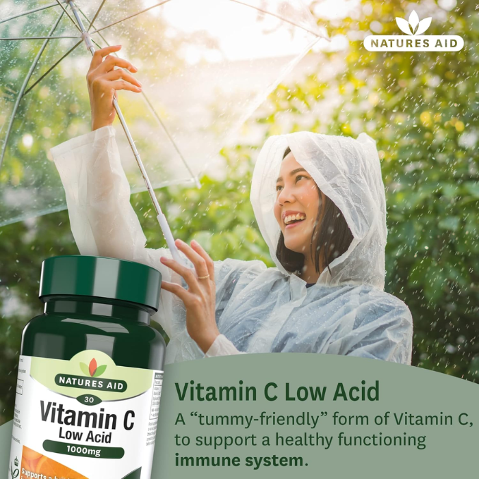 Natures Aid Vitamin C 1000mg Low Acid Tablets 30's