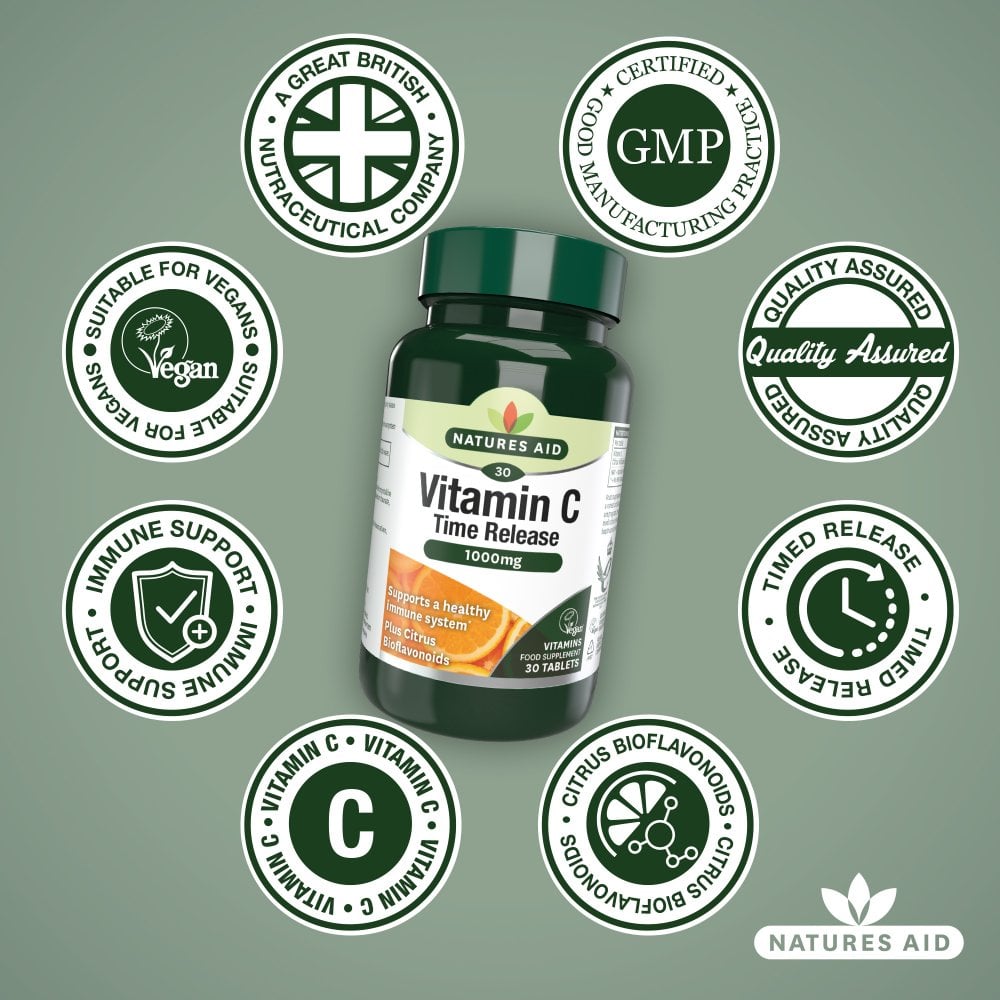 Natures Aid Vitamin C 1000 mg Time Release Tablets 30's