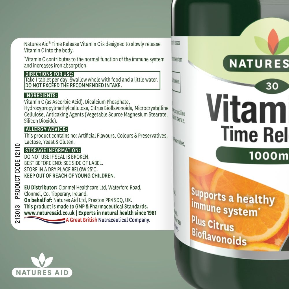 Natures Aid Vitamin C 1000 mg Time Release Tablets 30's
