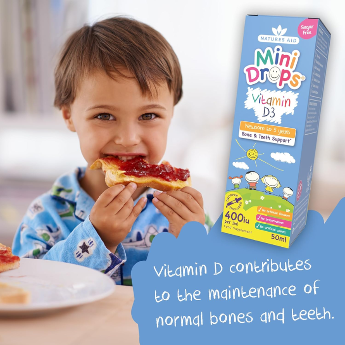Natures Aid Vitamin D3 400IU Drops Infant & Children 50ml