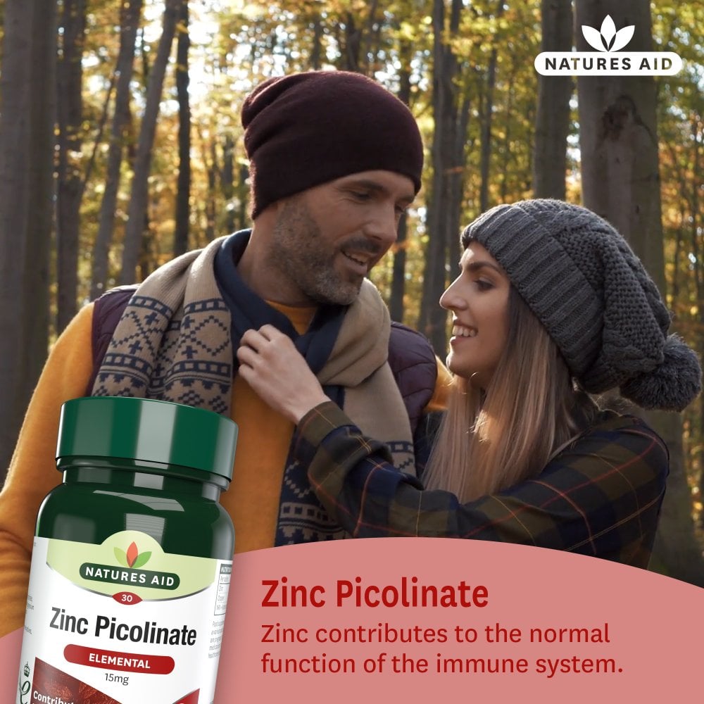 Natures Aid Zinc Picolinate 15 Mg Elemental Tablets 30's