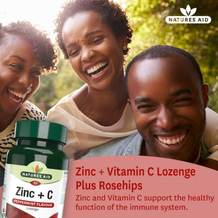 Natures Aid Zinc + Vitamin C Lozenges 30's