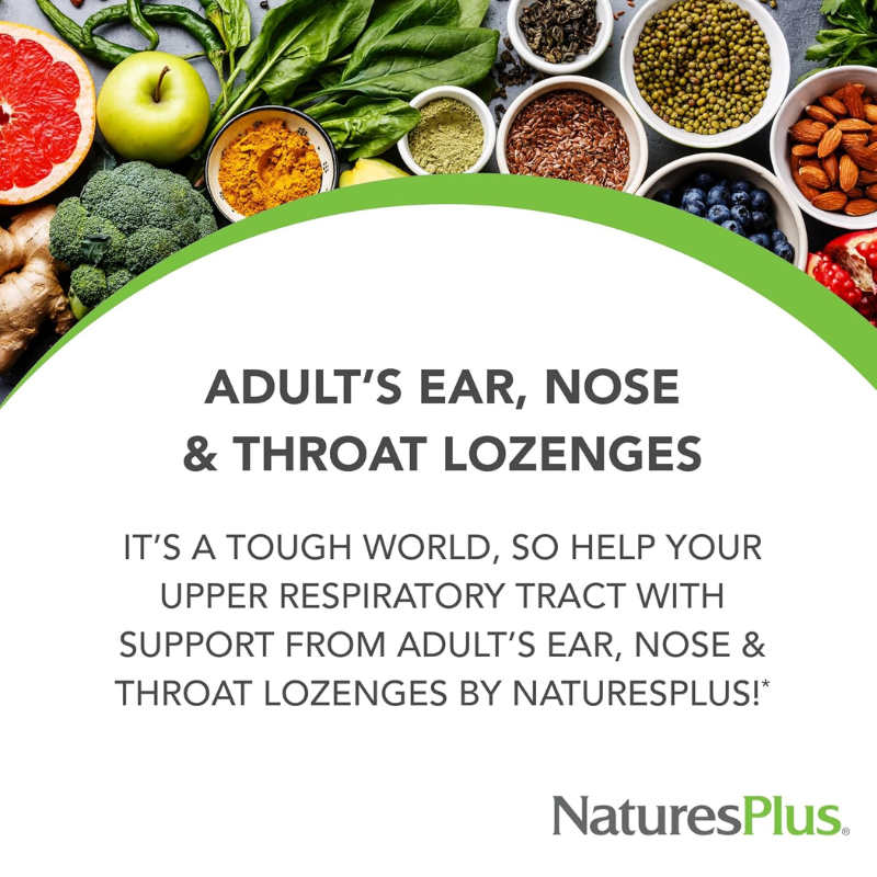 Natures Plus  Adult Ear Nose & Throat Lozenges 60's