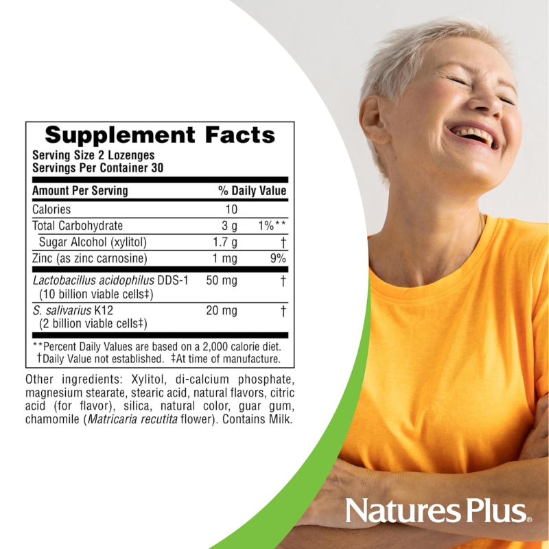 Natures Plus  Adult Ear Nose & Throat Lozenges 60's