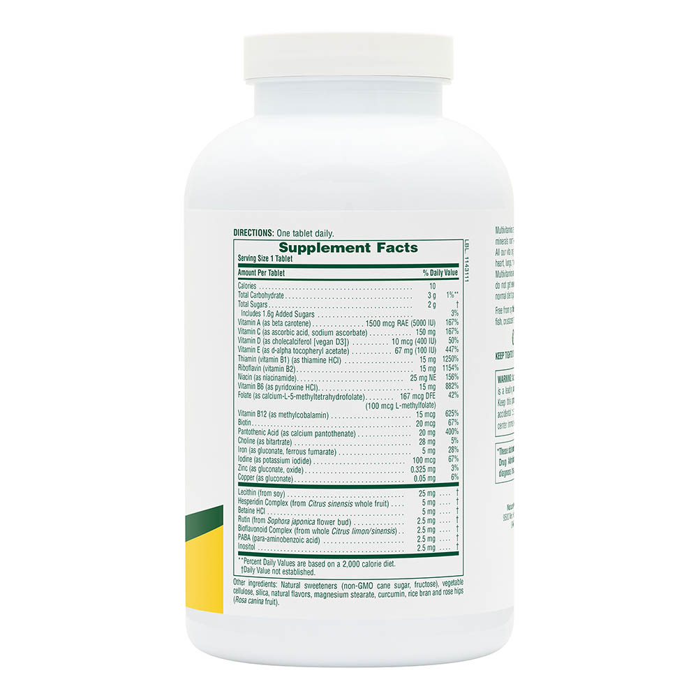 Natures Plus Adults Chewable Multivitamin & Minerals Pineapple flavour 90's
