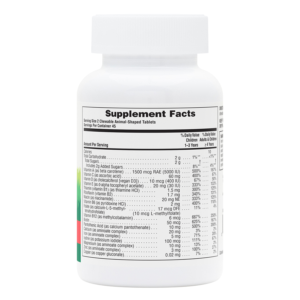 Natures Plus Animal Parade Children's Chewable Multivitamin Cherry 90 Tablets