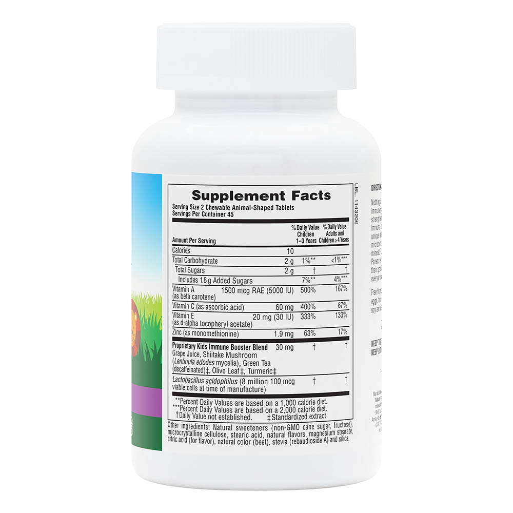 Natures Plus Animal Parade Kids Immune Booster Chewable 90 Tablets
