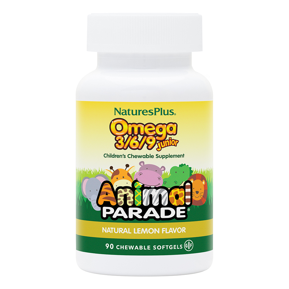 Natures Plus Animal Parade Omega 3 6 9 Junior 90 Softgels