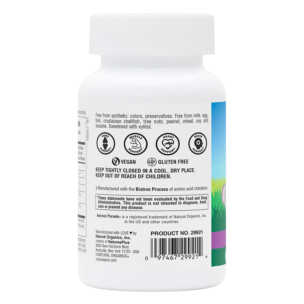 Natures Plus Animal Parade Sugar Free Calcium 90's