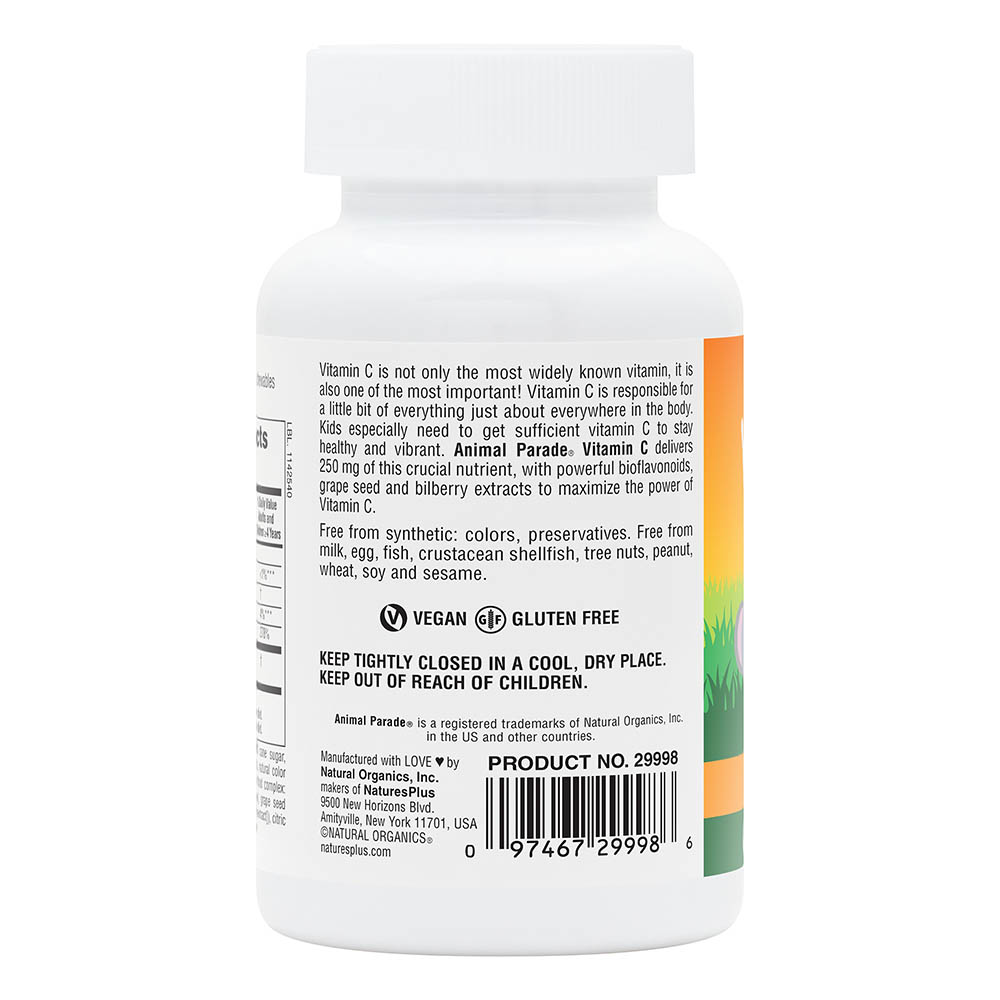 Natures Plus Animal Parade Vitamin C Chewable 90 Tablets