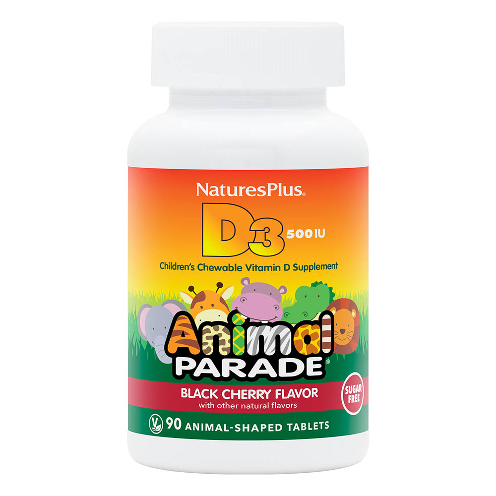 Natures Plus Animal Parade Vitamin D3 500 IU Chewable 90's