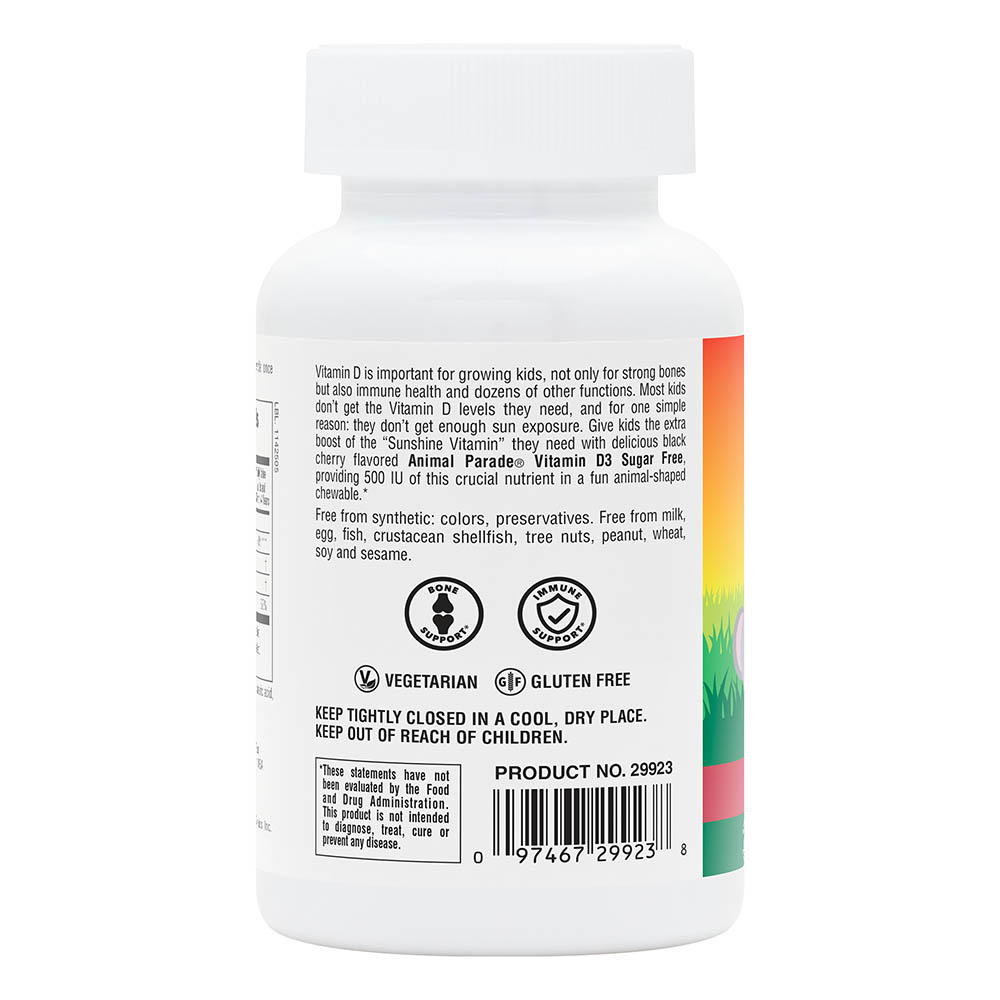 Natures Plus Animal Parade Vitamin D3 500 IU Chewable 90's