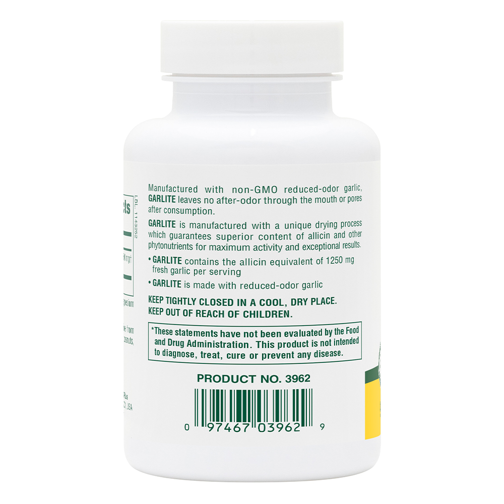 Natures Plus Garlite odorless Vegetable Capsules 90's